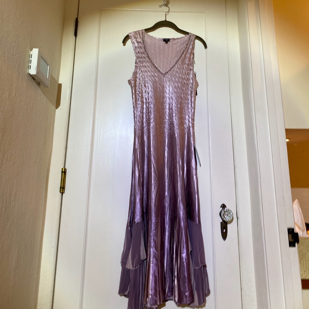 Beaded ombré cocktail dress.
